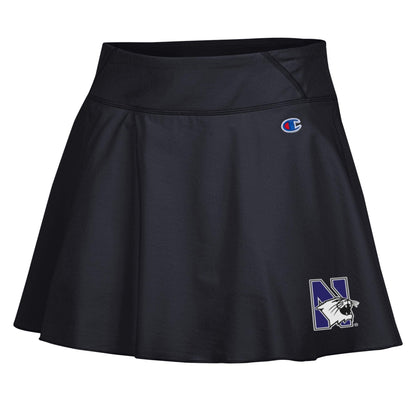 Northwestern University Wildcats Women’s Champion Soft Touch Black Skort with N-Cat Design