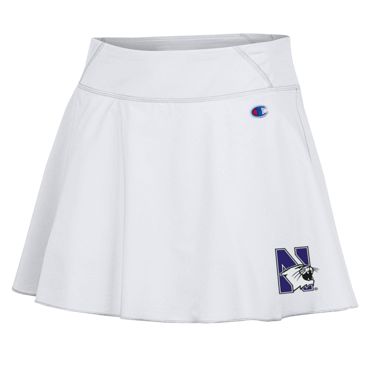 Northwestern University Wildcats Women’s Champion Soft Touch White Skort with N-Cat Design