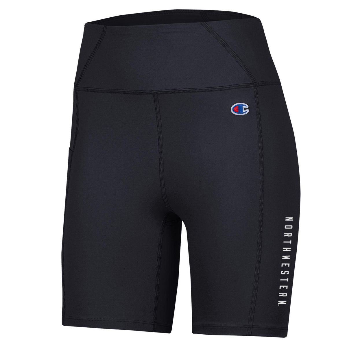 Northwestern University Wildcats Women’s Champion Black 7" Compression Short