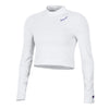 Northwestern University Wildcats Women’s Champion Tailgate Her White Long Sleeve Mock Crop