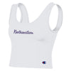 Northwestern University Wildcats Women’s Champion Tailgate Her White Scoop Neck Crop Tank