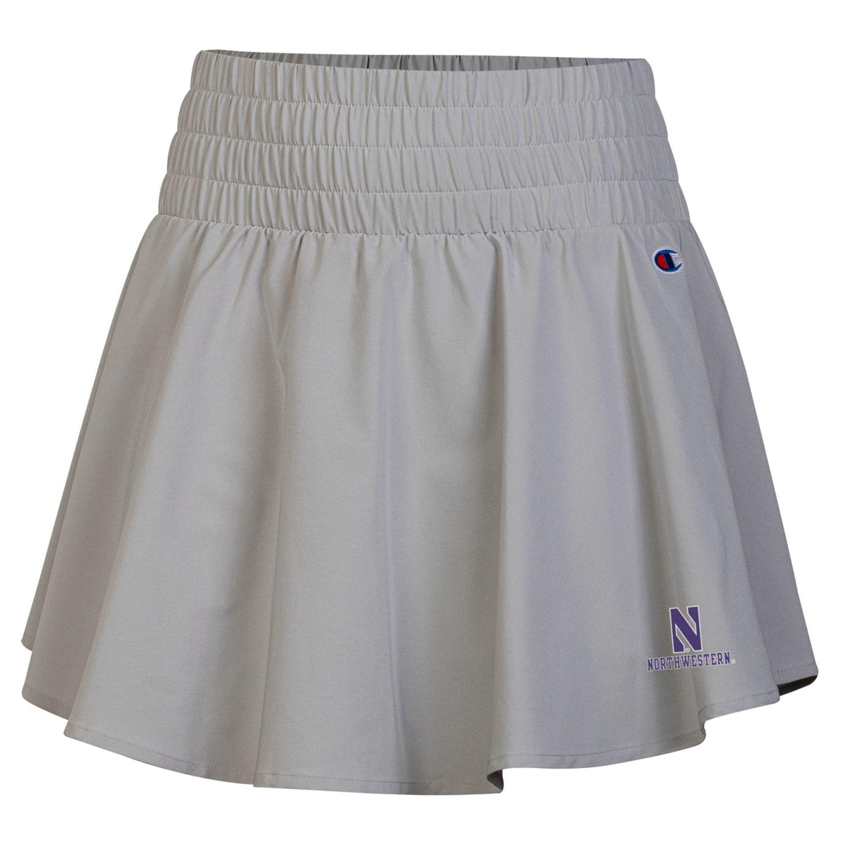 Northwestern University Wildcats Women’s Champion Tailgate Her Ruffle Woven Silver Skort