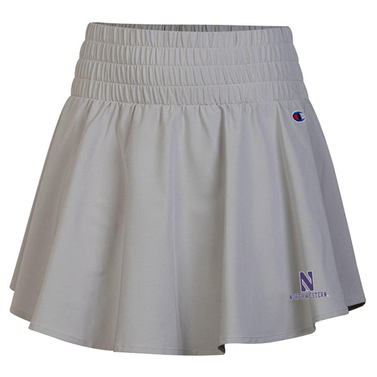 Northwestern University Wildcats Women’s Champion Tailgate Her Ruffle Woven Silver Skort