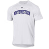 Northwestern University Wildcats Under Armour® Men's Tech White Short-Sleeve Tee Shirt with Printed Arched Northwestern Design-2