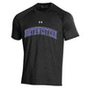 Northwestern University Wildcats Men’s Under Armour Black Tech Novelty Short Sleeve Tee with Arched Northwestern Design
