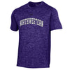 Northwestern University Wildcats Men’s Under Armour Purple Tech Performance Mesh Short Sleeve Tee with Arched Northwestern Design