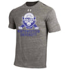 Northwestern University Wildcats Men’s Under Armour Triblend Grey Tee with Vintage Wildcat with the Helmet Design