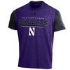 Northwestern University Wildcats Men’s Under Armour Threadborne Color blocked Purple &amp; Black Tee