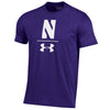 Northwestern University Wildcats Youth Under Armour Tactical Tech™ Purple Short Sleeve T-Shirt with Stylized Northwestern N Design