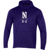 Northwestern University Wildcats Men’s Under Armour Tactical Tech™ Purple Hooded Sweatshirt with Stylized N Design