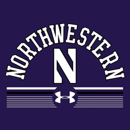 Northwestern University Wildcats Men's Under Armour Purple Aviator Waffle Crew