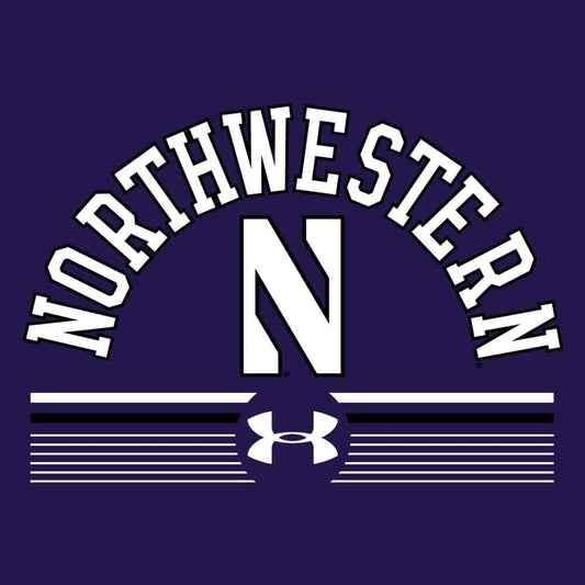 Northwestern University Wildcats Men's Under Armour Purple Aviator Waffle Crew