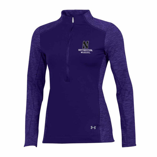 Northwestern University Wildcats Ladies Under Armour Coldgear Nodus Purple 1/2 Zip