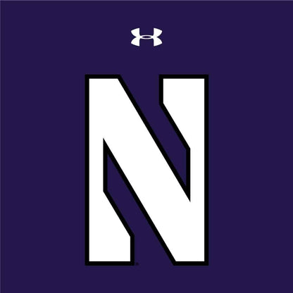 Northwestern University Wildcats Ladies Under Armour Threadborne Ridge Purple Hooded Sweatshirt with the Stylized Northwestern N Design