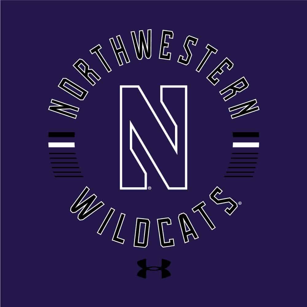 Northwestern University Wildcats Ladies Under Armour Threadborne Ridge Purple Crewneck Sweatshirt