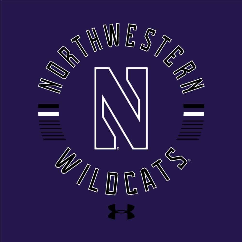 Northwestern University Wildcats Ladies Under Armour Threadborne Ridge Purple Crewneck Sweatshirt