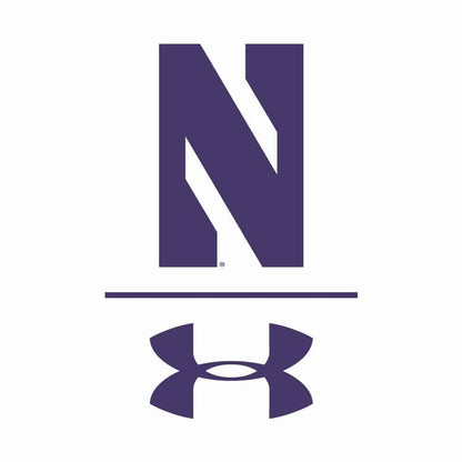 Northwestern University Wildcats Youth Under Armour Tactical Tech™ White Short Sleeve T-Shirt with Stylized Northwestern N Design