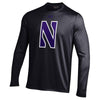 Northwestern University Wildcats Youth Under Armour Tactical Tech™ Black Long Sleeve T-Shirt with Stylized Northwestern N Design