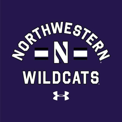 Northwestern University Wildcats Men’s Under Armour Purple All Day Fleece Hood With Stylized N Design