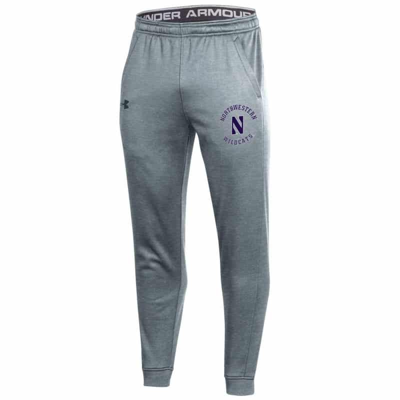 Northwestern University Wildcats Men's Under Armour True Grey Heather Armour Fleece Pants