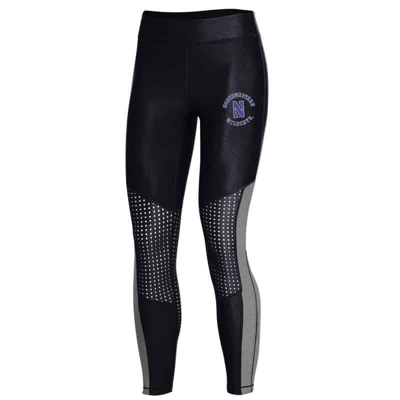 Northwestern University Wildcats Ladies Under Armour Black/Black Pocket Crop Pants