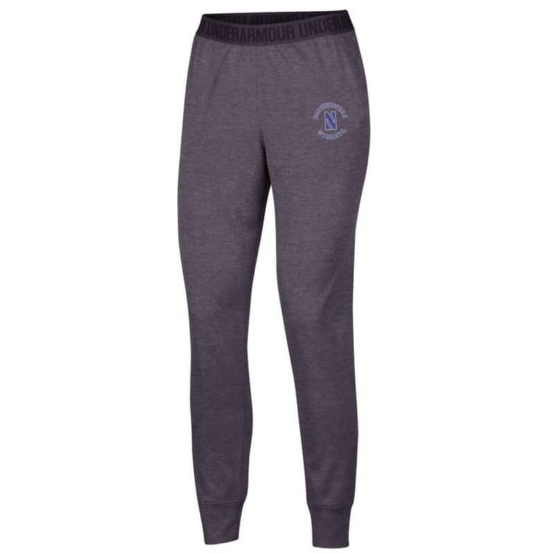 Northwestern University Wildcats Ladies Under Armour Carbon Heather Play Up Pants