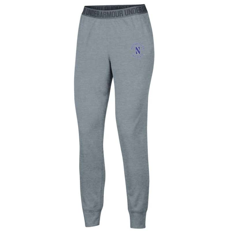 Northwestern University Wildcats Ladies Under Armour True Grey Heather Play Up Pants