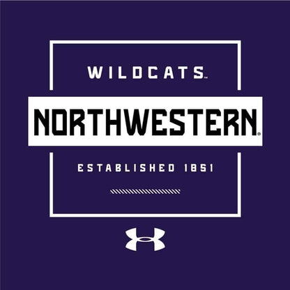 Northwestern University Wildcats Men’s Under Armour Purple Helix Wetprint Short Sleeve Tee