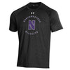 Northwestern University Wildcats Men’s Under Armour Black Tech Novelty Short Sleeve Tee with Stylized N Circle Design