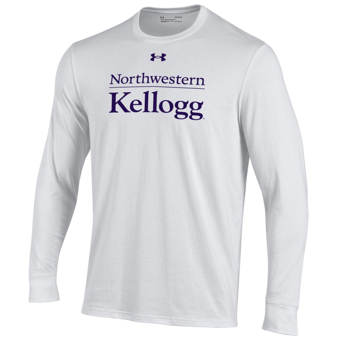 Kellogg Men's White Performance Cotton Long Sleeve Tee