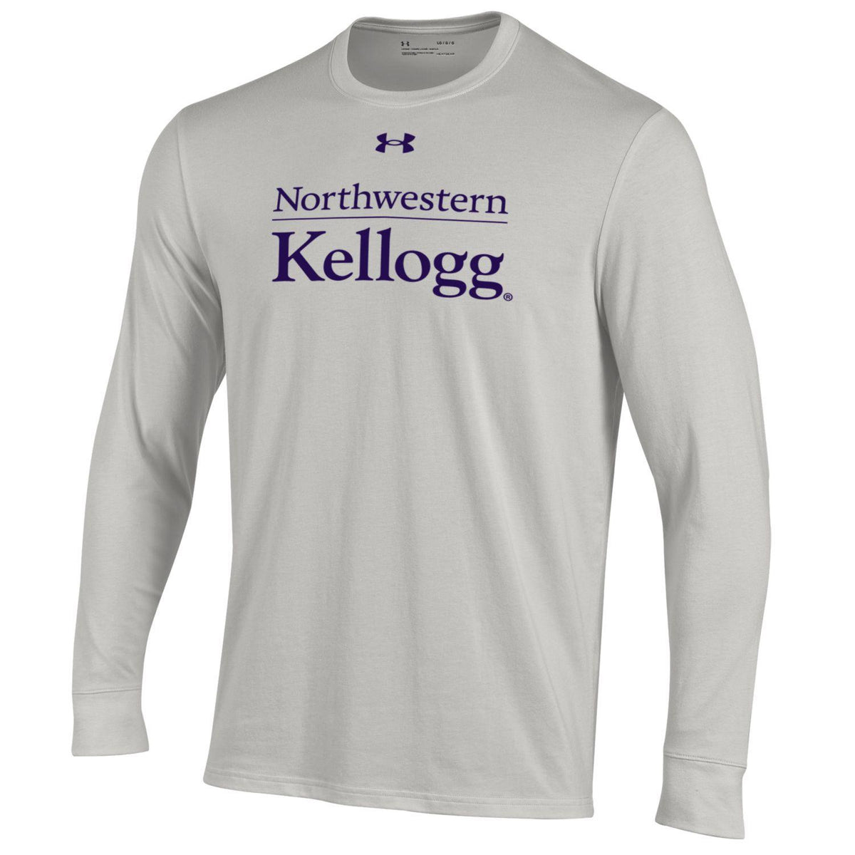 Kellogg Men's Silver Heather Performance Cotton Long Sleeve Tee