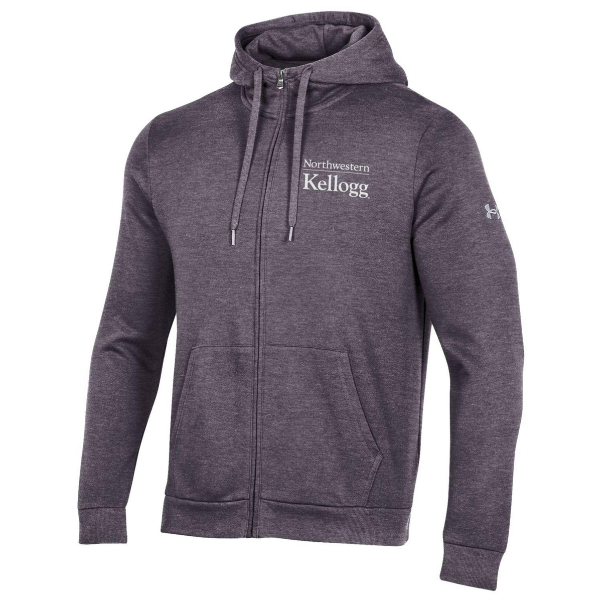 Kellogg Men's Carbon Heather All Day Fleece Full Zip Hooded Sweatshirt