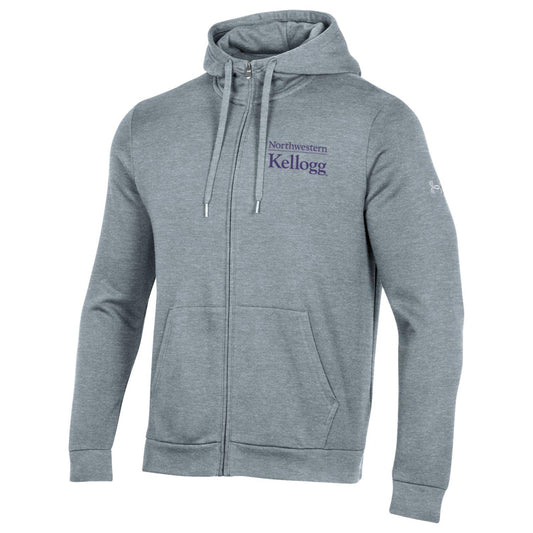 Kellogg Men's True Grey Heather All Day Fleece Full Zip Hooded Sweatshirt