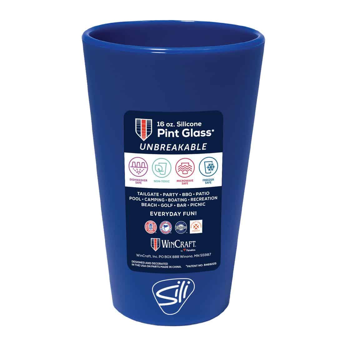 Northwestern University Wildcats 16 oz. White Marbleized Silicone Pint Glass With Stylized N Design