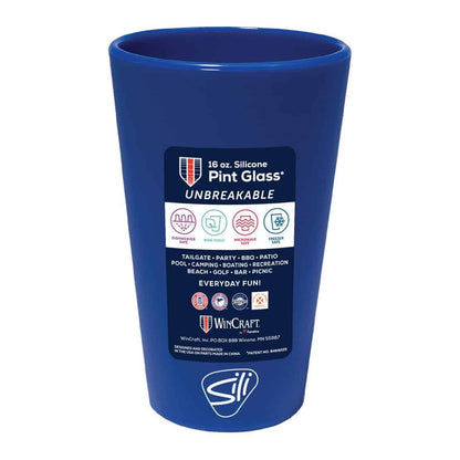 Northwestern University Wildcats 16 oz. White Marbleized Silicone Pint Glass With Stylized N Design