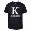 Northwestern | Kellogg Youth Colosseum Black Short Sleeve Tee with K Design