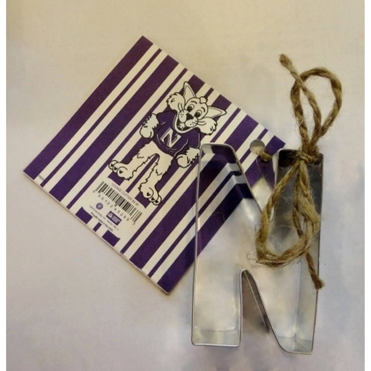 Northwestern University Wildcats N Shaped Cookie Cutter with Recipe Card