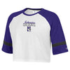 Northwestern University Wildcats Women’s Champion Tailgate Her 3/4 Sleeve Baseball Style Crop Tee