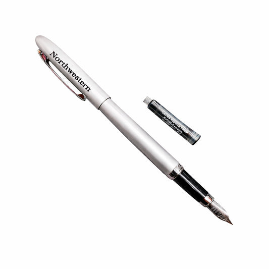 Northwestern University Wildcats Laser Engraved Silver Fountain Pen
