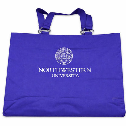 Northwestern University Wildcats  Zippered Tote Bag with Embroidered Seal Design