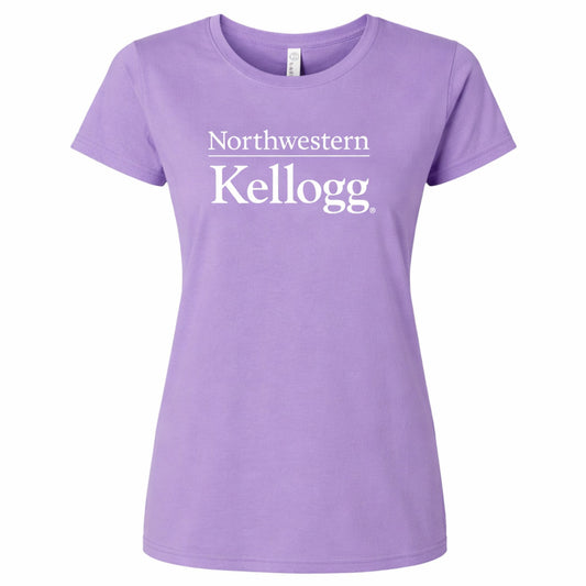 Northwestern I Kellogg Women's MV LAT Fine Jersey Lilac-Lavender Tee Shirt