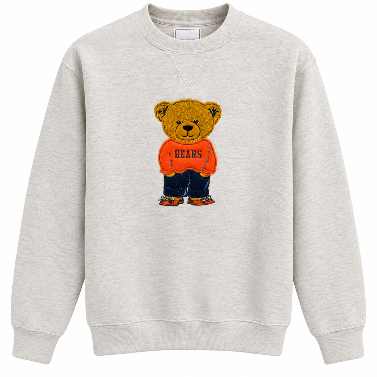 Chicago Bears Teddy Bear Oatmeal Crewneck Sweatshirt – NFL Football Apparel