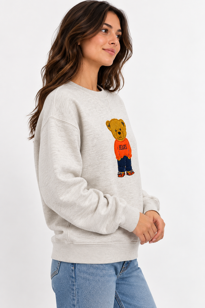 Chicago Bears Teddy Bear Oatmeal Crewneck Sweatshirt – NFL Football Apparel