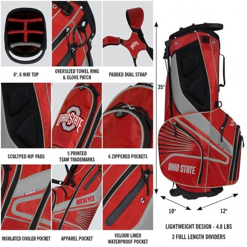 Northwestern University Wildcats Grid Iron III Stand Bag -2