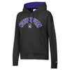 Northwestern University Wildcats Women's Champion Black Stadium Hoodie with Sewn Appliqué Design