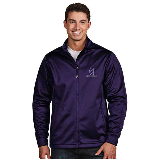 Northwestern University Wildcats Men's Antigua Golf Jacket in Purple