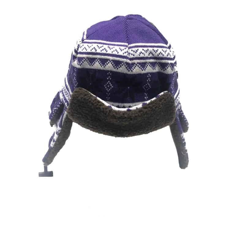 Northwestern University Wildcats Adult Bomber Style Fleece Lined Knit Hat