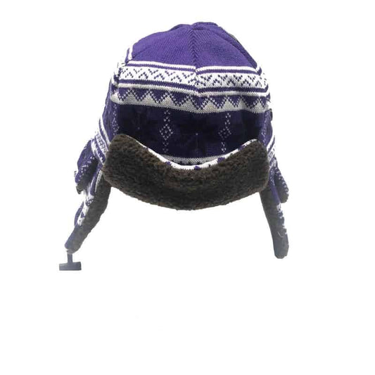 Northwestern University Wildcats Adult Bomber Style Fleece Lined Knit Hat