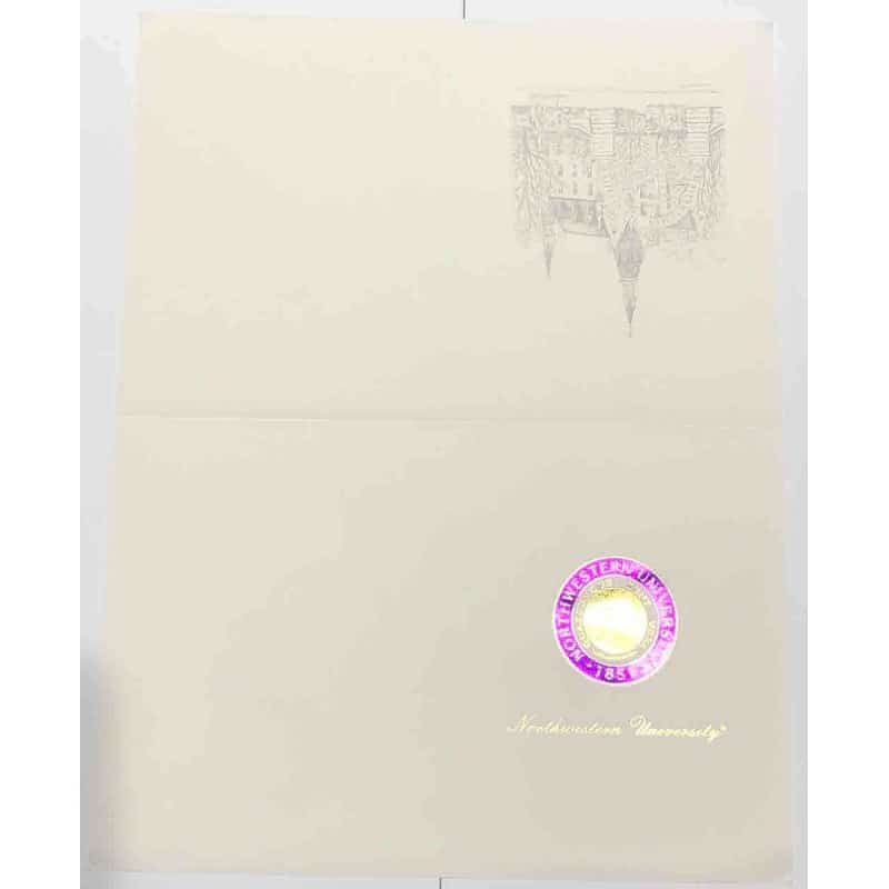 Northwestern University Wildcats Embossed Seal Design Invitation & Announcement Cards