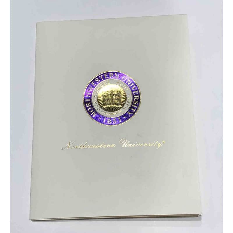 Northwestern University Wildcats Embossed Seal Design Invitation & Announcement Cards